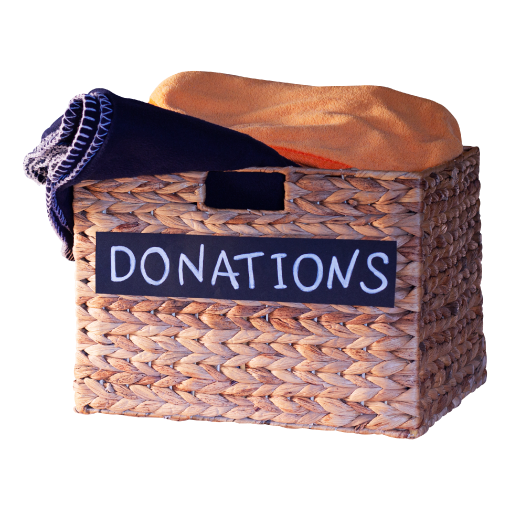 donation box with clothing