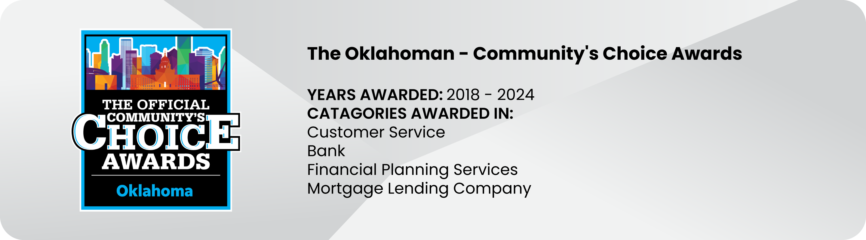 Oklahoman - Community's Choice Awards banner