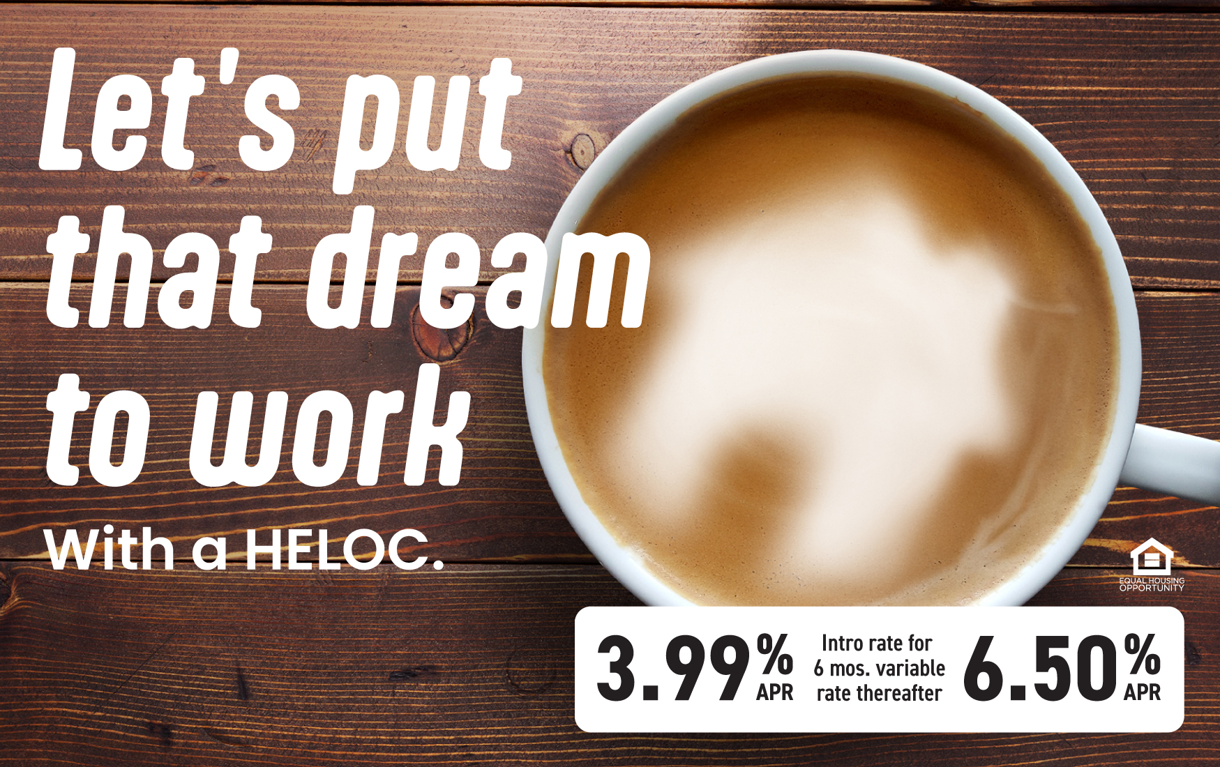 Let's put that dream to work with a HELOC from FFB