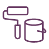 paint can and roller icon