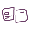credit card cut in half icon